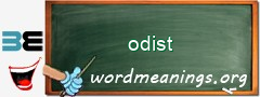 WordMeaning blackboard for odist